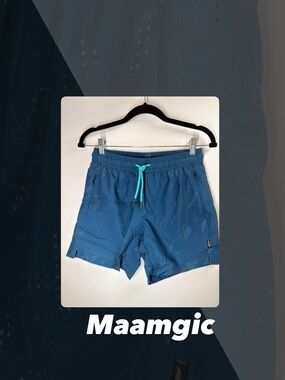 NWT Maamgic Lake Blue Swim Trunks